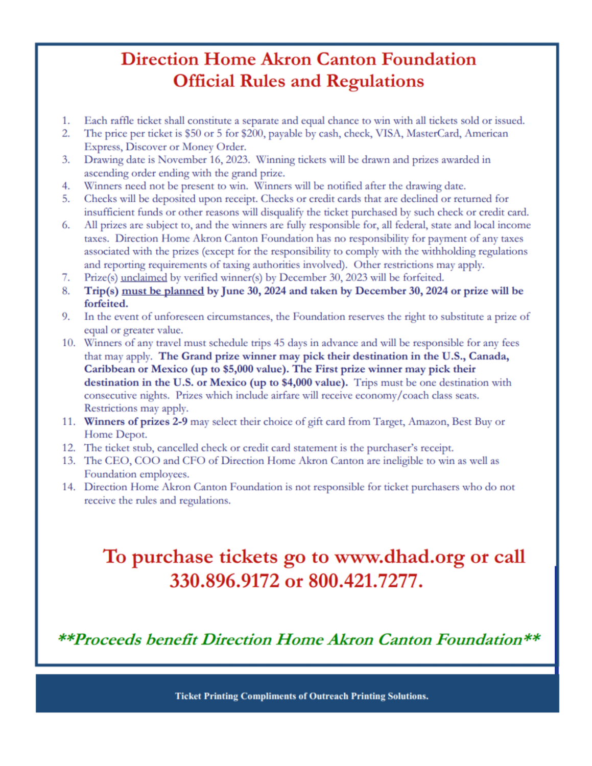 raffle rules
