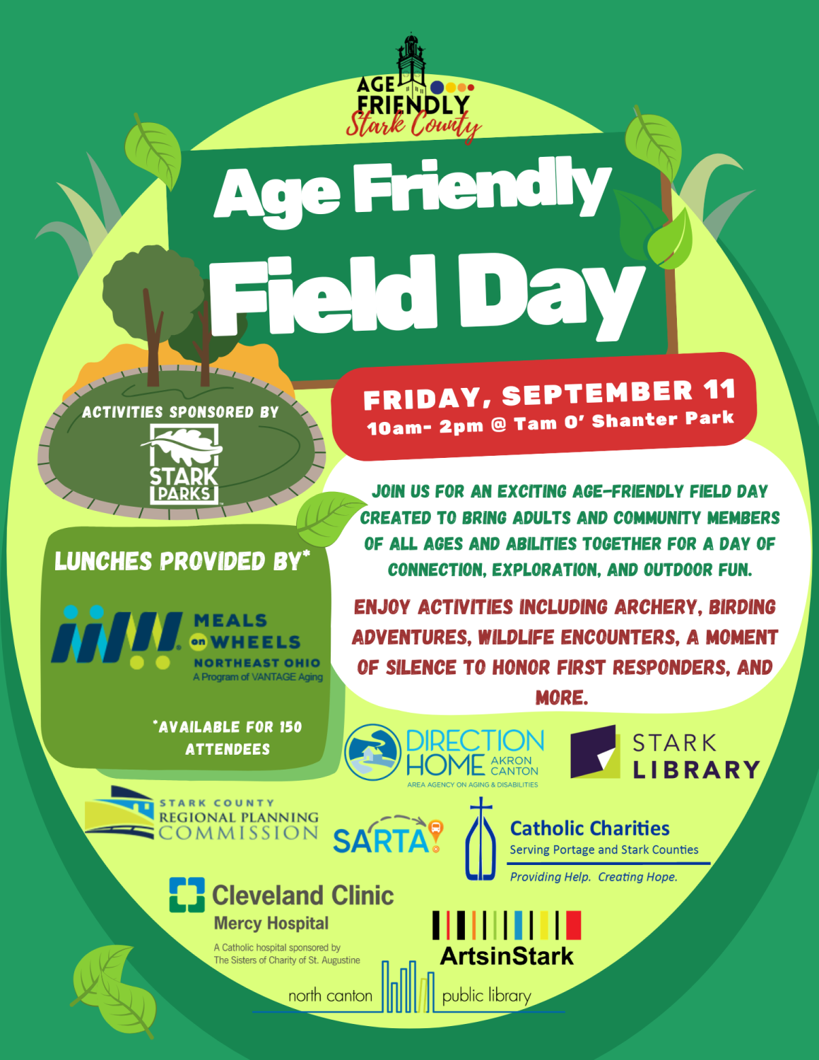 Field Day, Sept 11 at Tam o' Shanter Park