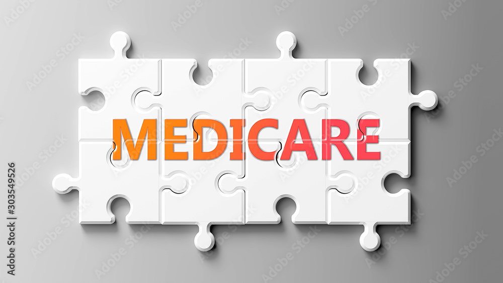 Puzzle saying "Medicare"