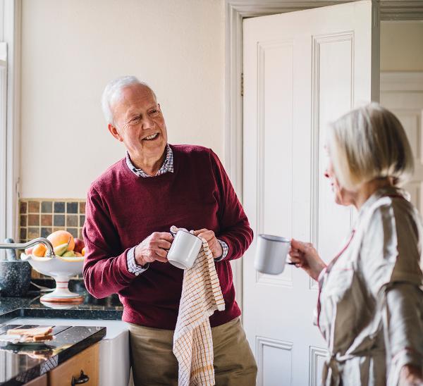 older gentleman in kitchen